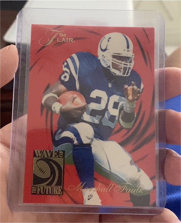 1994 Flair Wave of the Future #2 Marshall Faulk — front