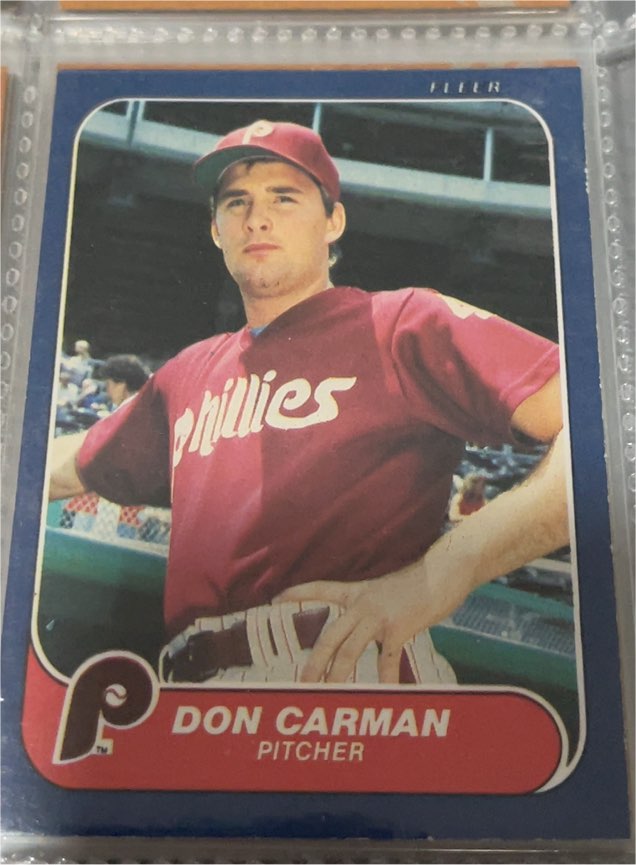 1986 Fleer #436 Don Carman — front