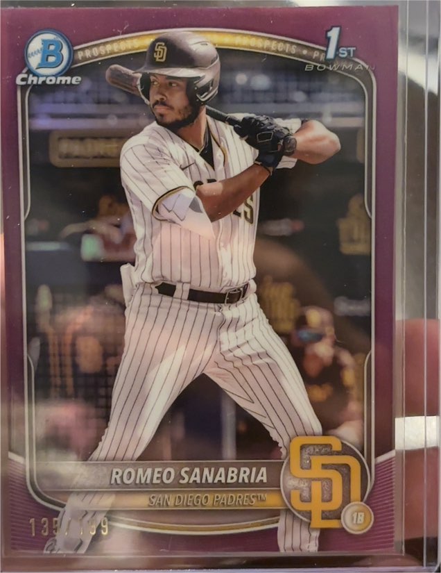 2025 Bowman Chrome #BCP-3 Romeo Sanabria — front