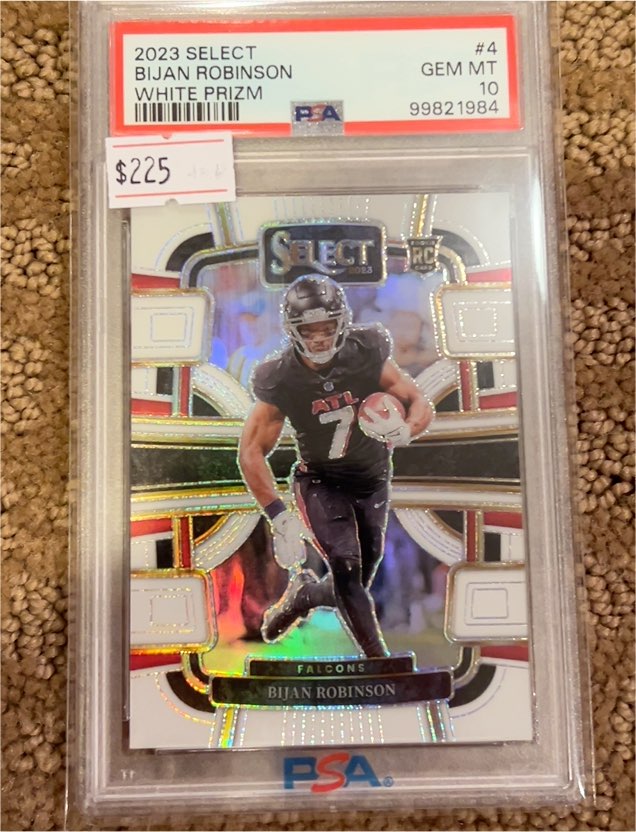 2023 Panini Select #4 Bijan Robinson White Prizm — front