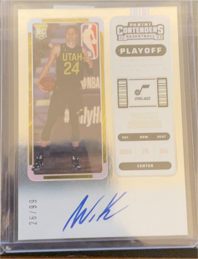 2022-23 Panini Contenders Playoff Ticket # Walker Kessler — front