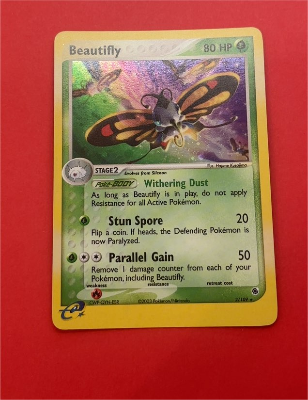 2003 Pokémon EX Ruby & Sapphire #2 Beautifly — front