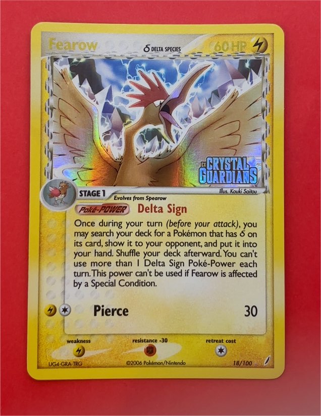 2006 Pokémon EX Crystal Guardians #18 Fearow — front