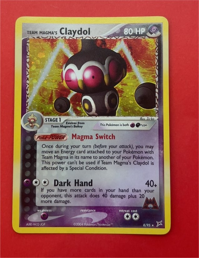 2004 Pokémon EX Team Magma vs Team Aqua #8 Claydol — front
