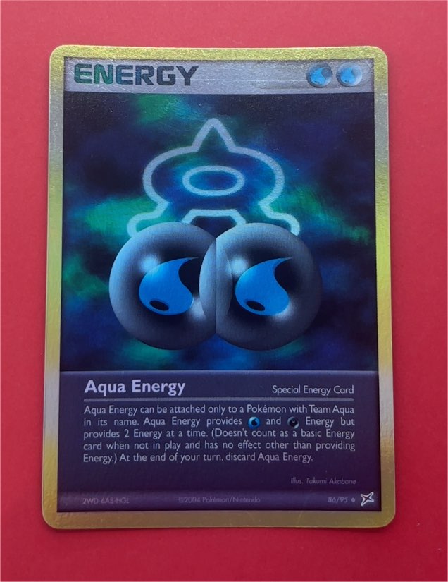 2004 Pokemon EX Team Magma vs Team Aqua #86 Aqua Energy — front