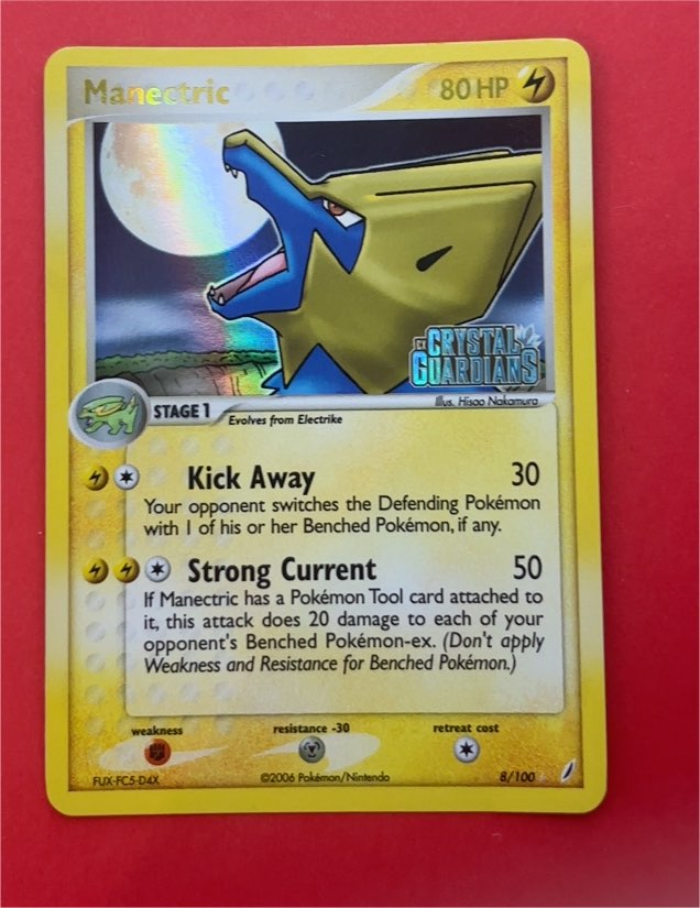 2006 Pokémon EX Crystal Guardians #8 Manectric — front