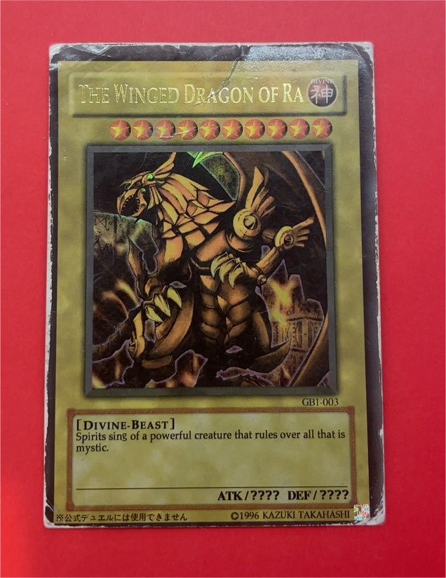 1996 Yu-Gi-Oh! GB1-003 The Winged Dragon of Ra — front