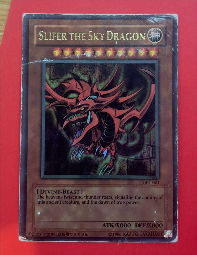 1996 Yu-Gi-Oh! GB1-001 Slifer the Sky Dragon — front