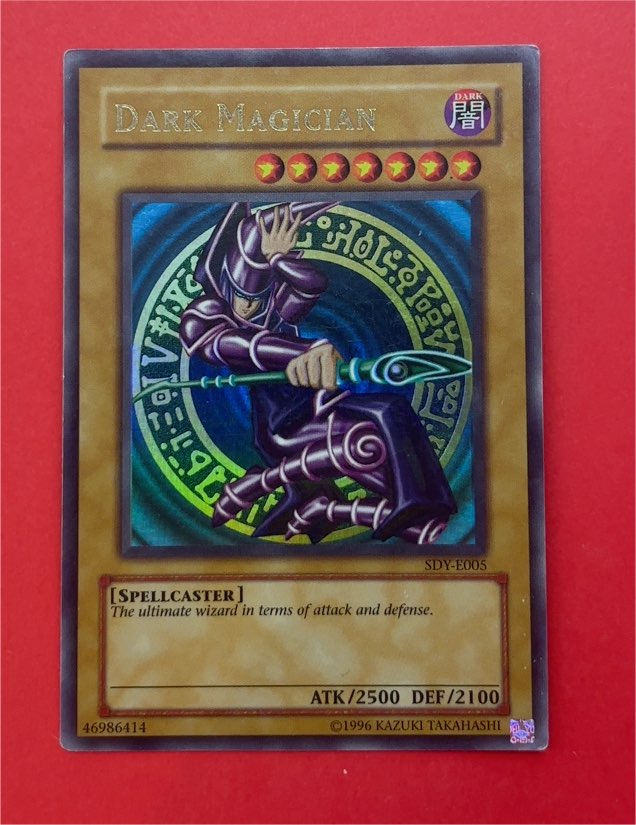 1996 Yugioh SDY-E005 Dark Magician — front