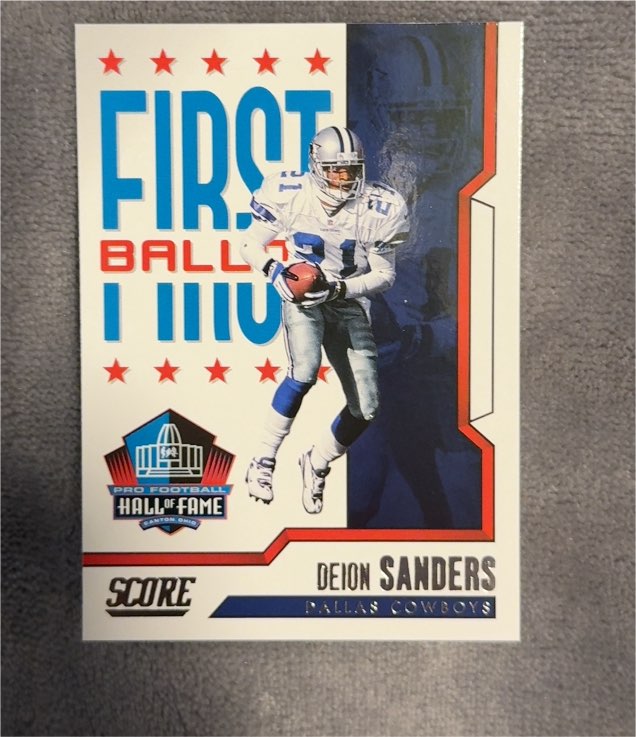 2023 Panini Score #4 Deion Sanders Dallas Cowboys First Ballot — front