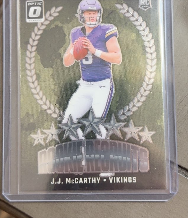 2024 Donruss Optic #11 J.J. McCarthy Rookie Recruits — front
