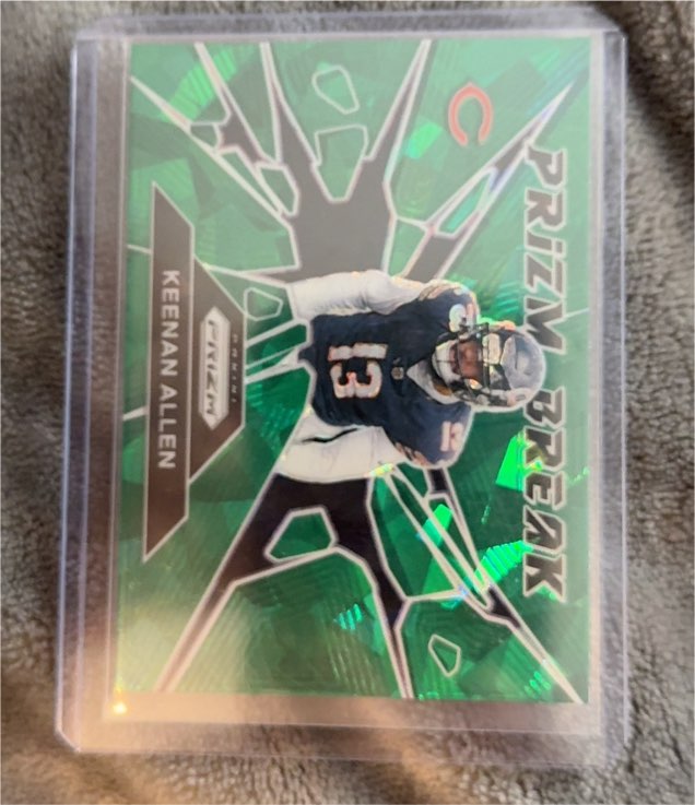 2024 Panini Prizm - Prizm Break Green Prizm #8 Keenan Allen — front