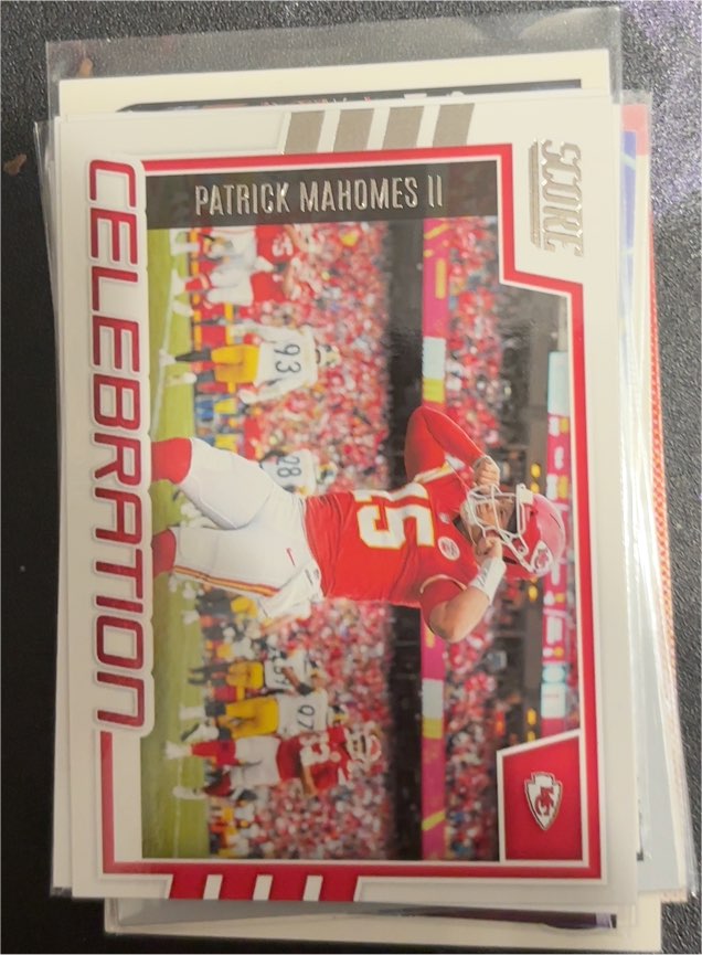 2022 Panini Score Football #C-PM Patrick Mahomes II Celebration — front