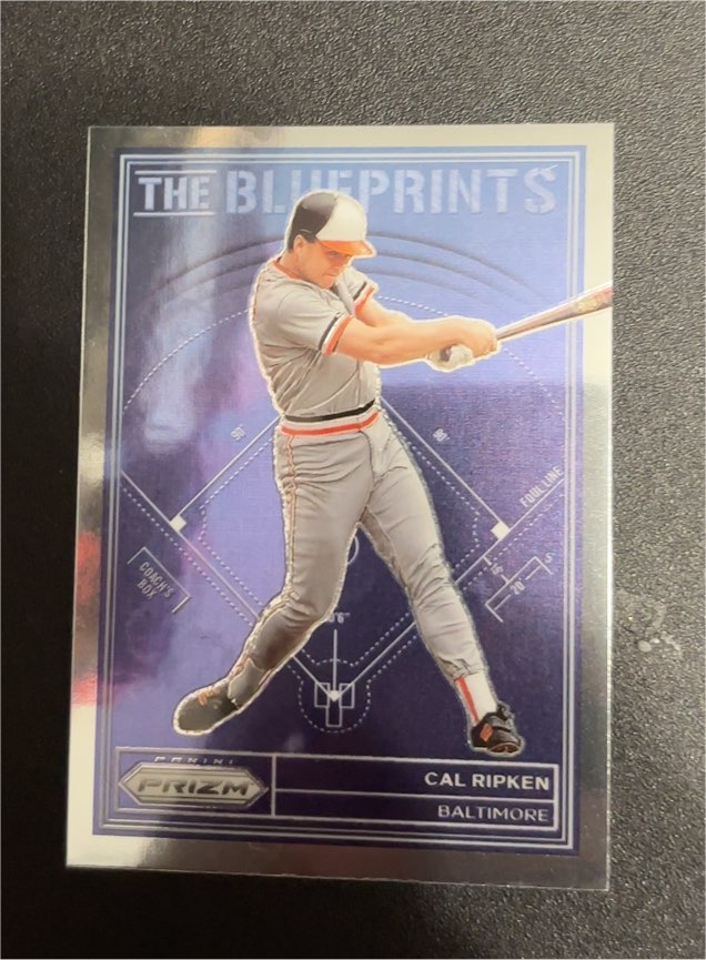 2023 Panini Prizm #TB7 Cal Ripken The Blueprints Silver Prizm — front