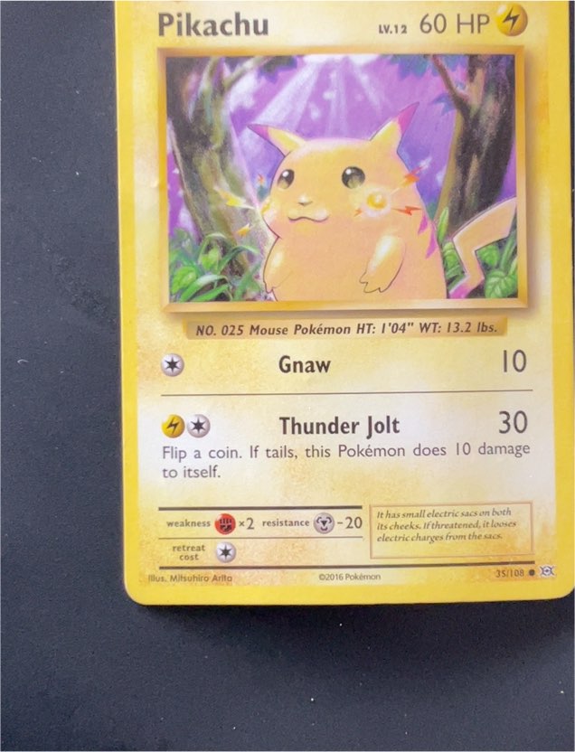 2016 Pokémon XY Evolutions #35 Pikachu — front