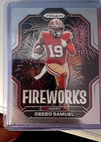 2022 Panini Prizm #F-17 Deebo Samuel Fireworks — front