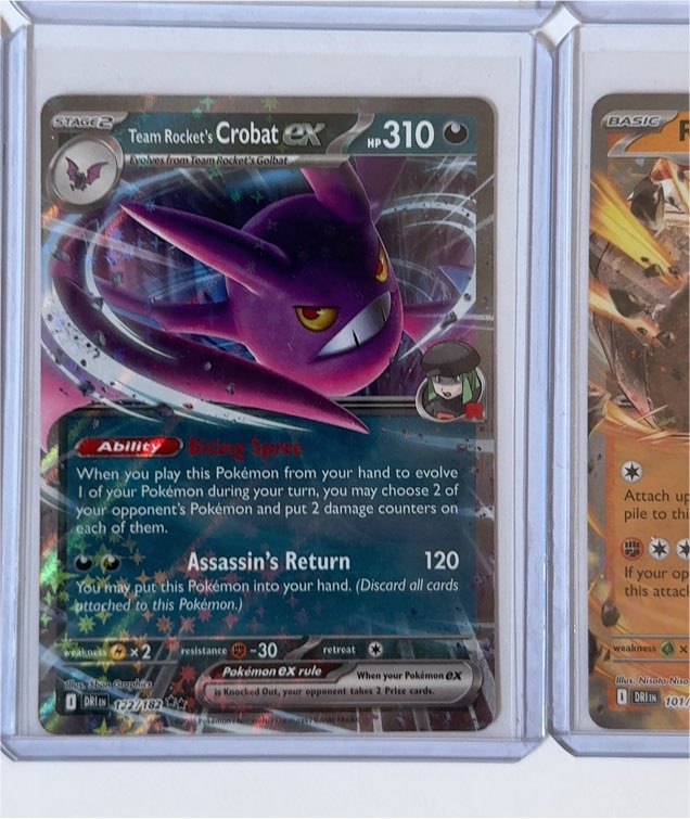 2025 Pokémon SV10: Destined Rivals #122 Team Rocket's Crobat ex — front