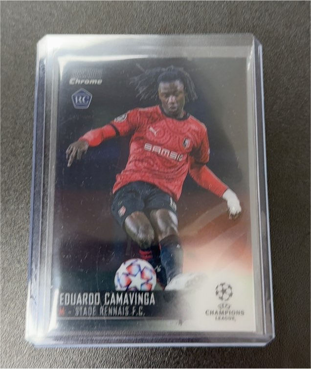 2020-21 Topps Chrome UEFA Champions League RC Eduardo Camavinga — front