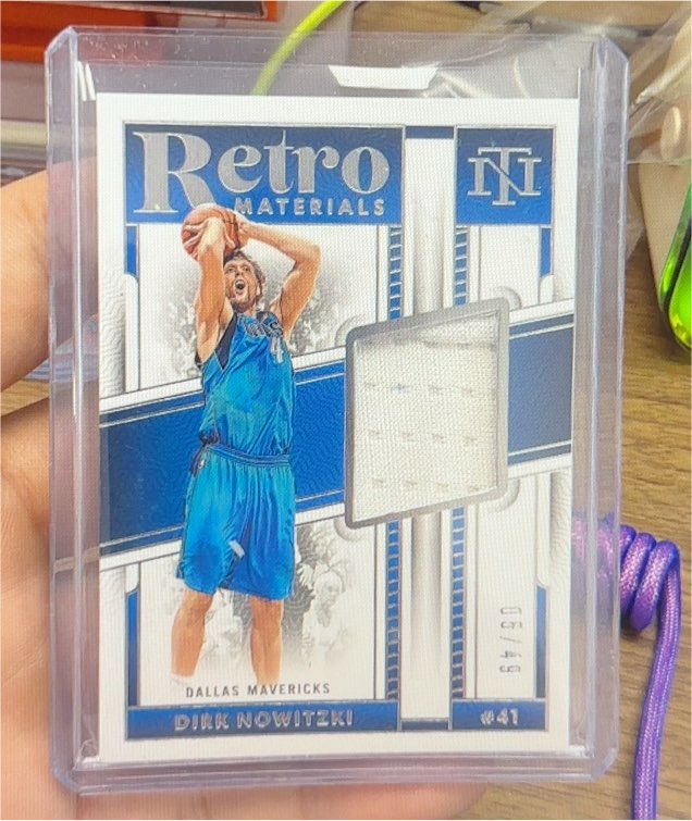2023-24 Panini National Treasures Retro Materials #41 Dirk Nowitzki — front