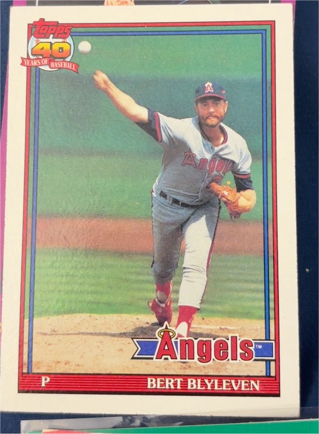 1991 Topps #615 Bert Blyleven — front