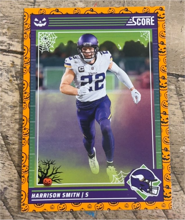 2024 Score-A-Treat #187 Harrison Smith Orange Pumpkin — front