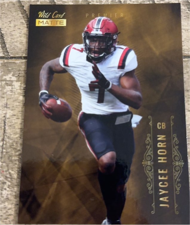 2021 Wild Card Matte #MBC-15 Jaycee Horn — front