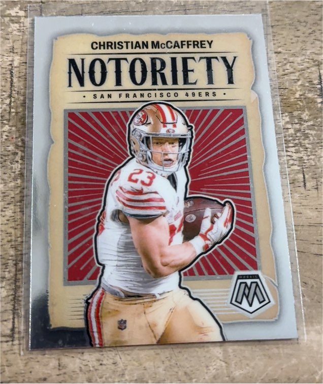 2024 Panini Mosaic Notoriety #9 Christian McCaffrey — front