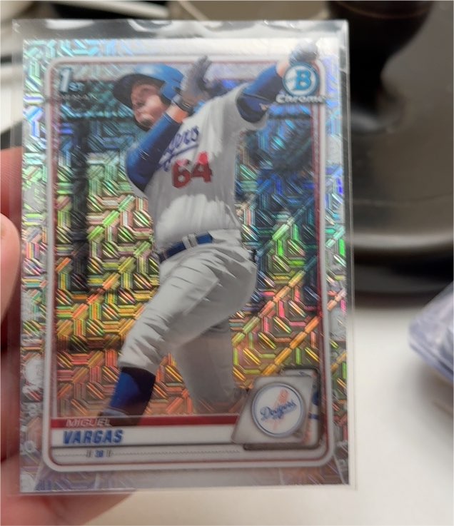 2020 Bowman Chrome #BCP-131 Miguel Vargas — front