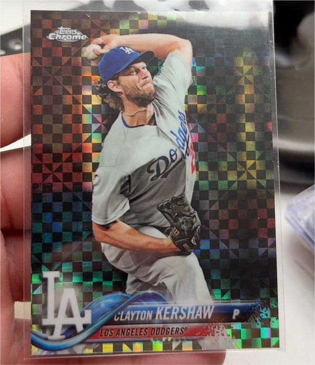 2018 Topps Chrome #121 Clayton Kershaw — front