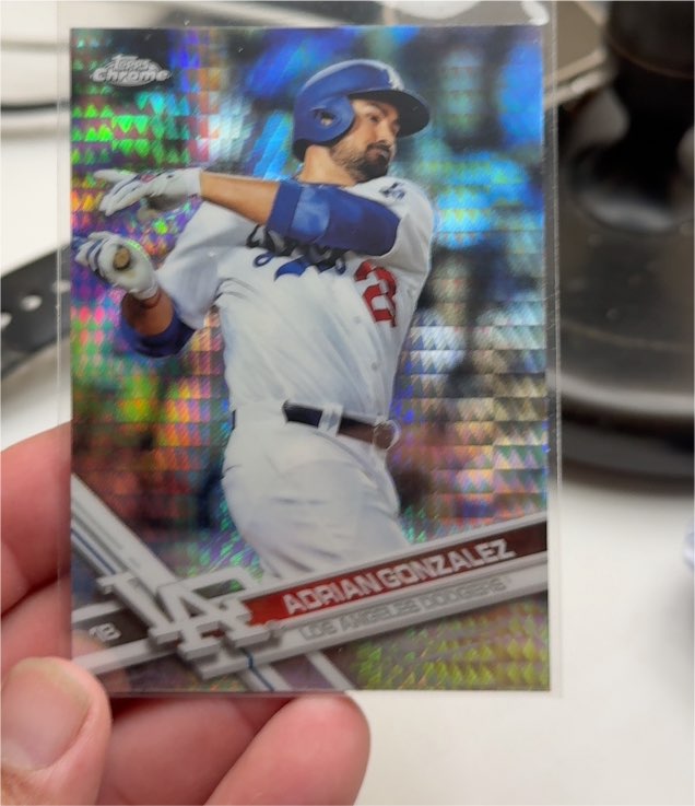2017 Topps Chrome #105 Adrian Gonzalez — front