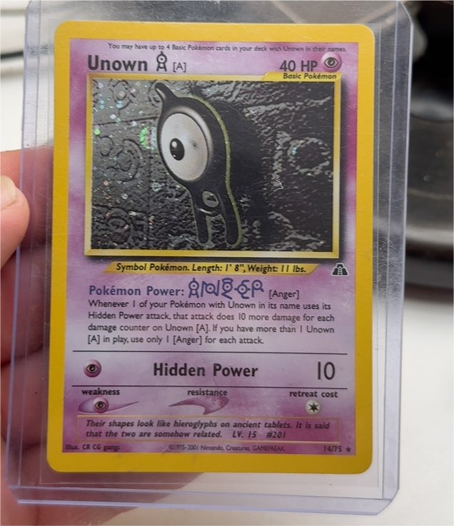 2001 Pokémon Neo Discovery #14 Unown [A] — front