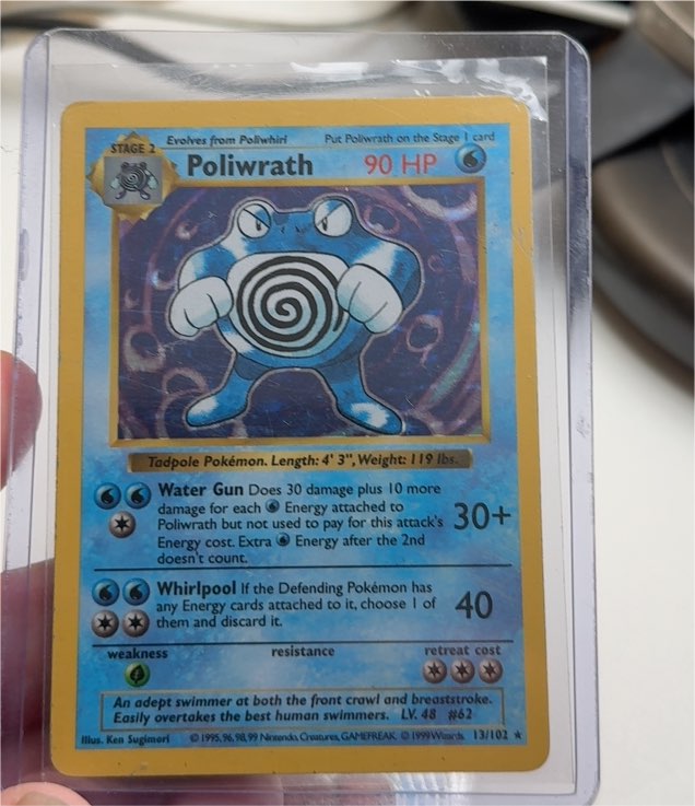 1999 Pokémon #13 Poliwrath — front