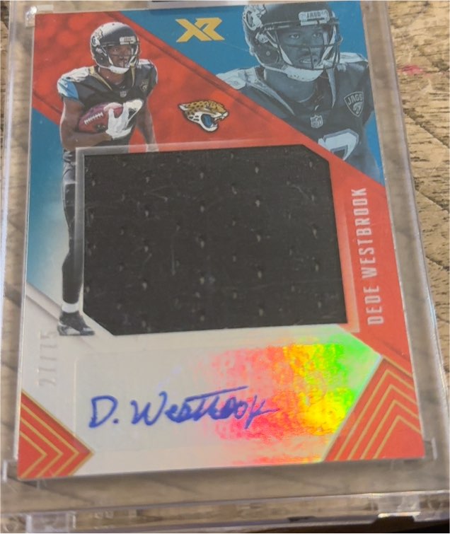 2017 Panini XR Dede Westbrook Jaguars Rookie Jumbo Swatch Autographs — front