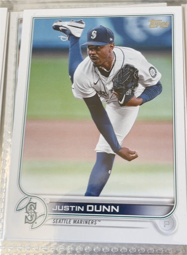2022 Topps #185 Justin Dunn — front