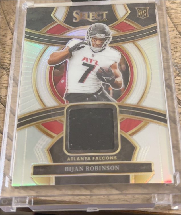 2023 Panini Select Rookie Swatches #RSW-BRO Bijan Robinson — front