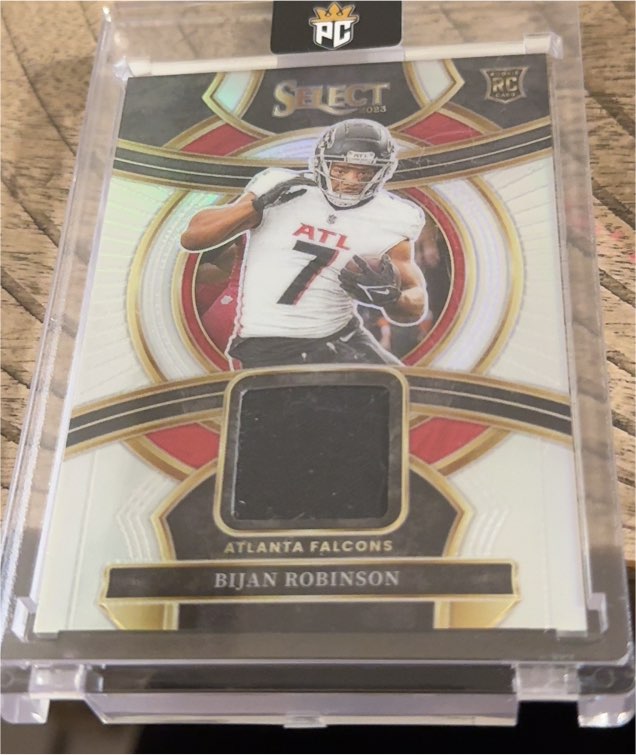 2023 Panini Select Rookie Swatches #RSW-BRO Bijan Robinson — front