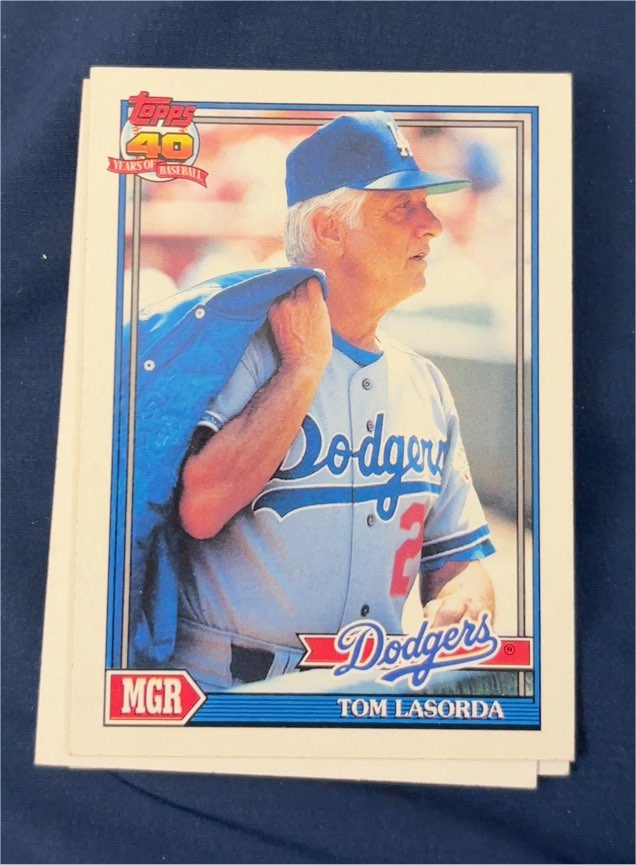 1991 Topps #789 Tom Lasorda — front
