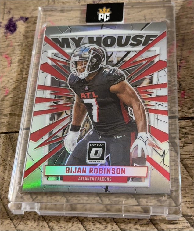 2023 Donruss Optic #4 Bijan Robinson My House Silver Prizm — front
