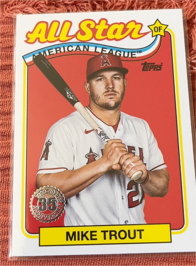 2024 Topps Series 2 1989 Topps All-Star #89ASB-50 Mike Trout — front