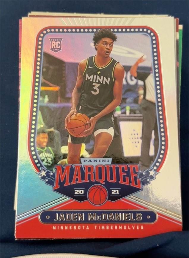 2020-21 Panini Chronicles Marquee #238 Jaden McDaniels — front