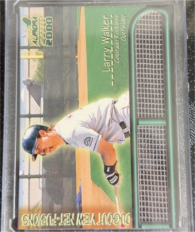 2000 Pacific Aurora Dugout View Net-Fusions #7 Larry Walker — front
