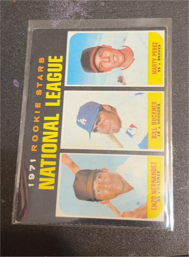 1971 Topps #529 Rookie Stars Bill Buckner, Enzo Hernandez, Marty Perez — front