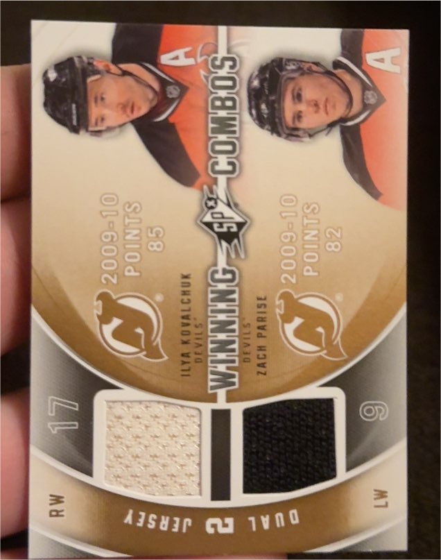 2011-12 SPx Winning Combos #WC-KP Ilya Kovalchuk/Zach Parise — front