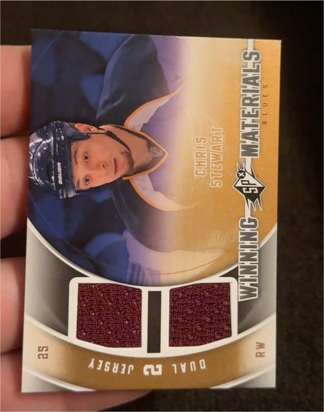 2011-12 Upper Deck SPx Winning Materials #WMCS Chris Stewart — front