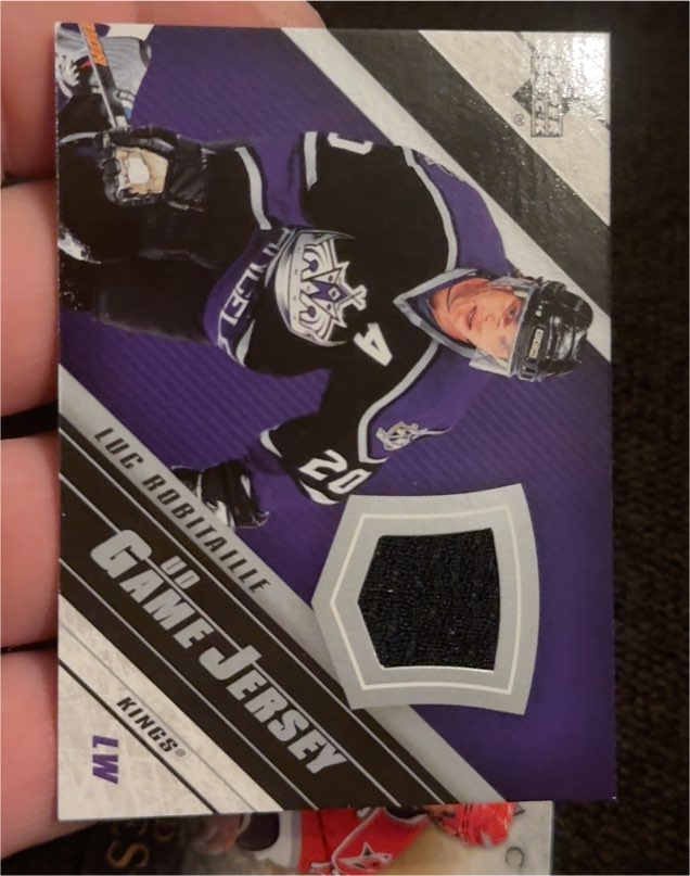 2005-06 Upper Deck UD Game Jersey #J2-LR Luc Robitaille — front