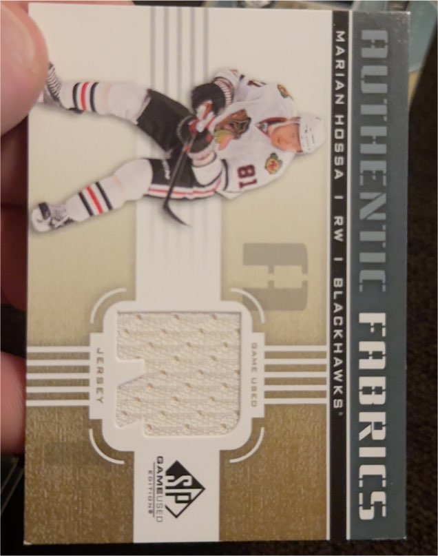 2011-12 Upper Deck SP Game Used Authentic Fabrics #AF-MH Marian Hossa — front