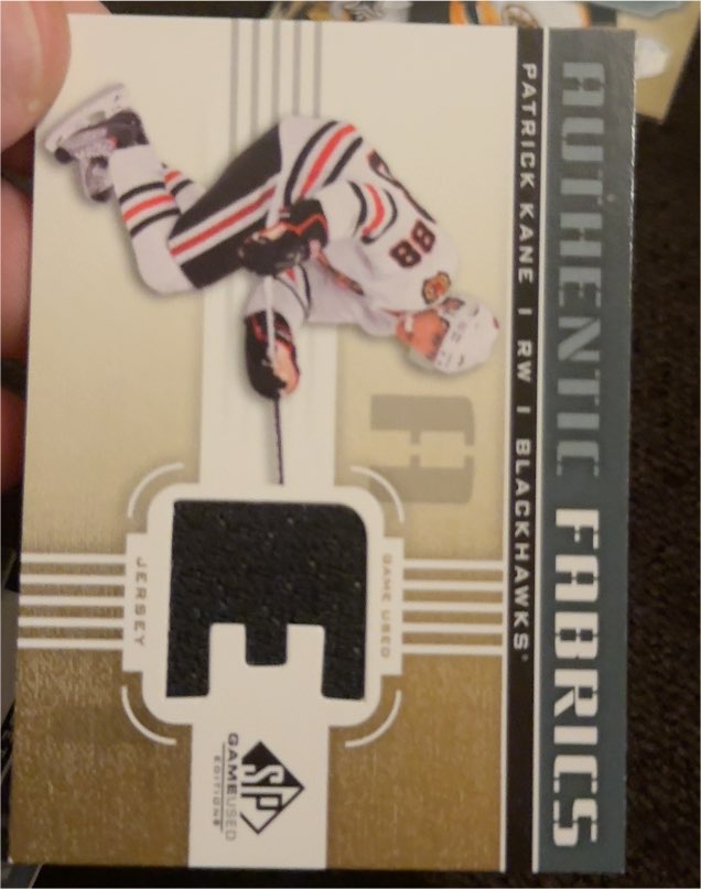 2011-12 Upper Deck SP Game Used Authentic Fabrics AF-PK Patrick Kane — front