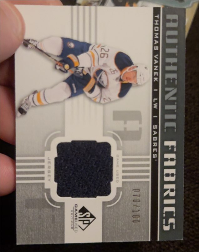 2011-12 SP Game Used Authentic Fabrics #AF-TV Thomas Vanek — front