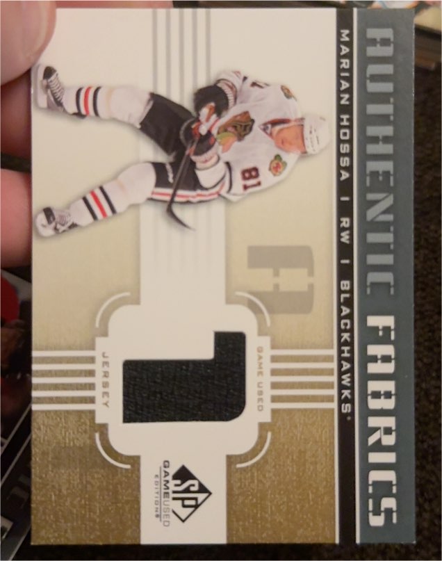2011-12 Upper Deck SP Game Used Authentic Fabrics #AF-MH Marian Hossa — front