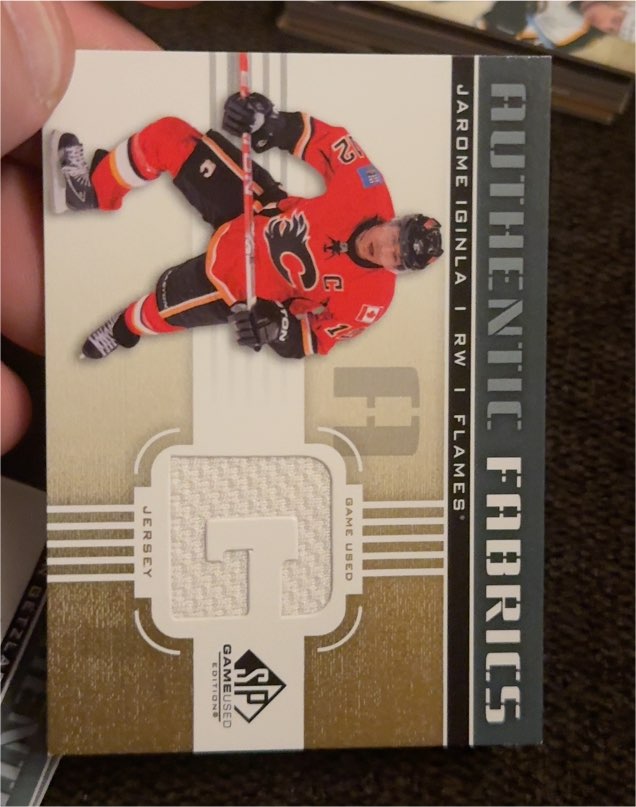 2011-12 Upper Deck SP Game Used Authentic Fabrics #AF-JI Jarome Iginla — front